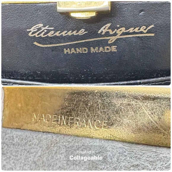 MCM Vintage Etienne Aigner Framed Purse White Leather Handbag Hand Made - Picture 3 of 11